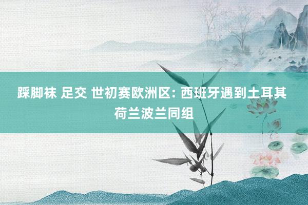 踩脚袜 足交 世初赛欧洲区: 西班牙遇到土耳其 荷兰波兰同组